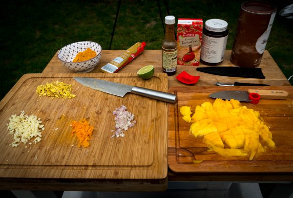 Mango-Curry-Sauce - Vorbereitungen