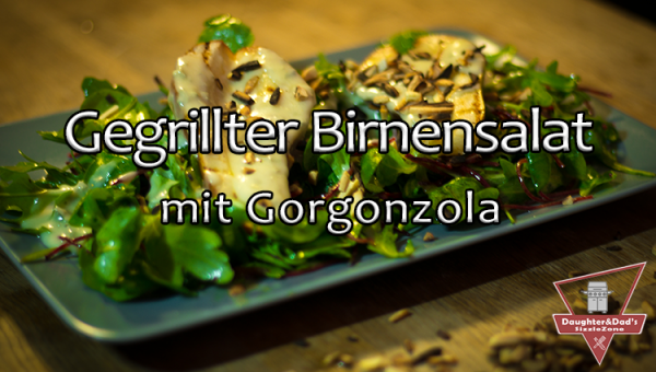 Gegrillter Birnensalat mit Gorgonzola