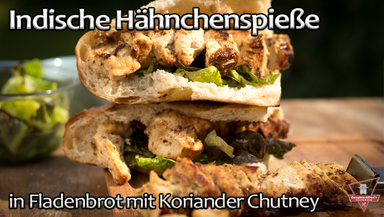 Indische Hähnchenspieße in Fladenbrot - Barbecue Rezepte
