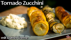 Tornado Zucchini mit Dattel Creme