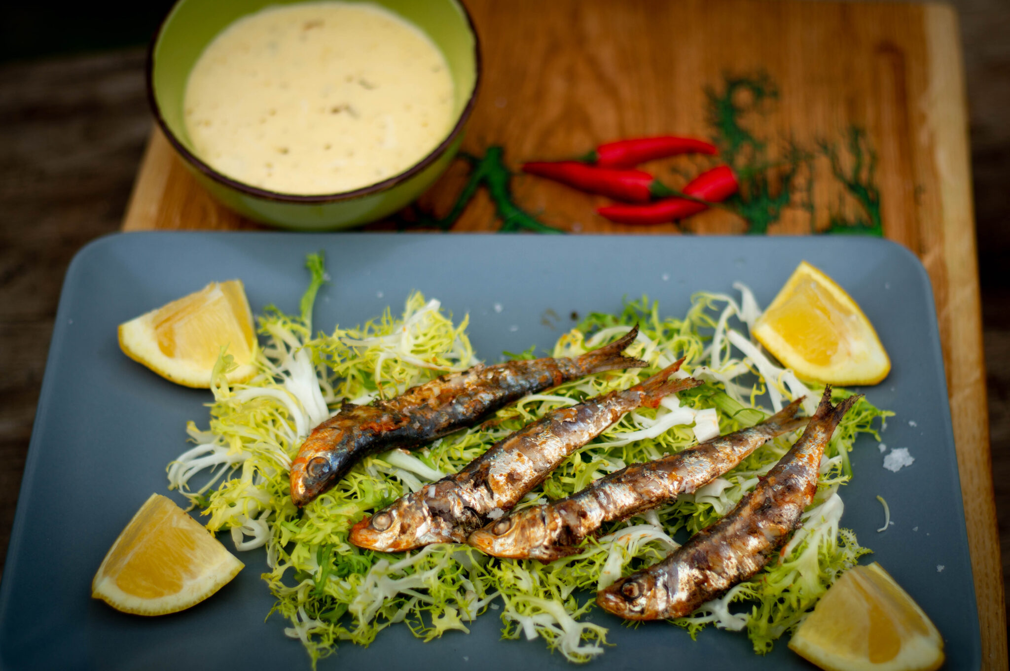 Portugiesische Sardinen Knoblauch Mayo Barbecue Rezepte
