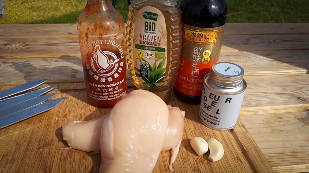 Zutaten für Sriracha Honig Hähnchen