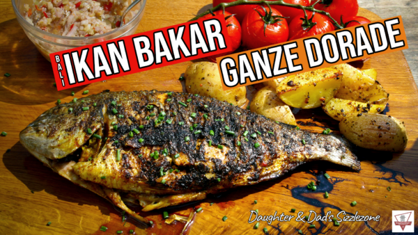 Ganze Dorade - Balinesisch gegrillter Fisch - Ikan Bakar