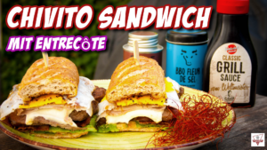 Chivito Sandwich aus Uruguay mit Rib Eye Steak