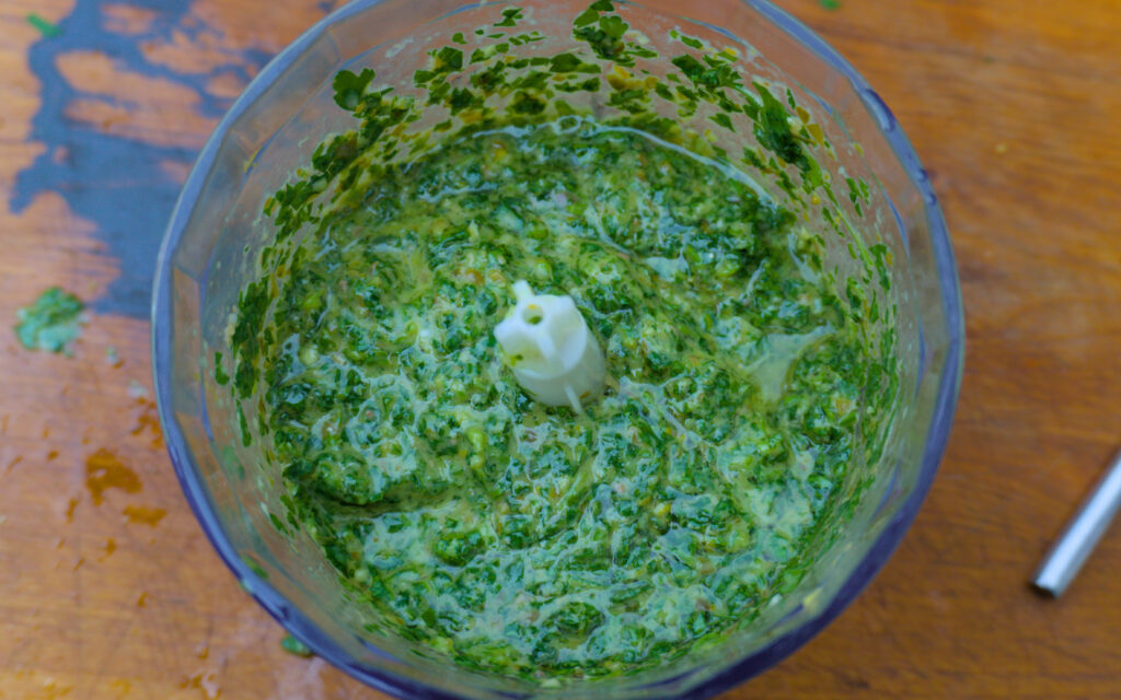 Salsa Verde zu Lamm Kotelett