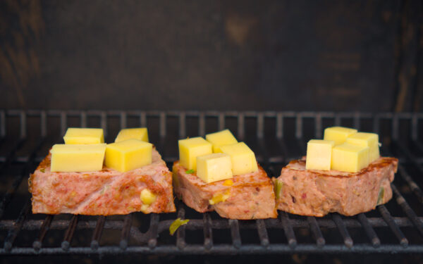 Leberkäse mit Käse überbacken