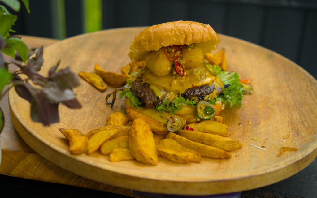 Dobble Cheese Chili Smashed Burger