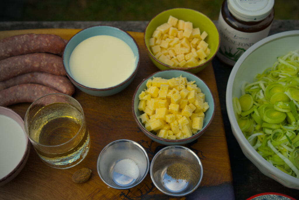 Zutaten Käse Lauch Suppe