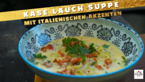 Käse Lauch Suppe mit Salchicha aus dem Dutch Oven