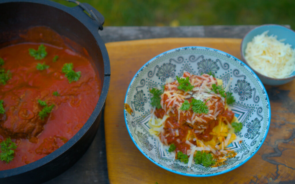 Spaghetti mit Bremsklötzen