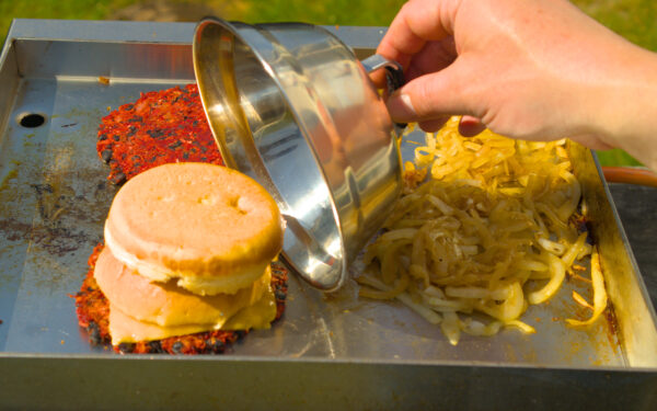 Der vegetarischer Smashed Burger