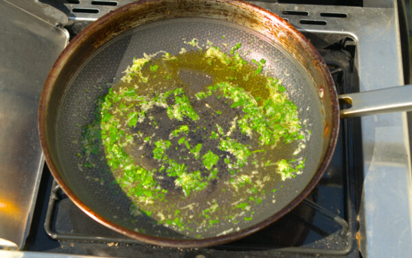 Petersilien Knoblauch Öl