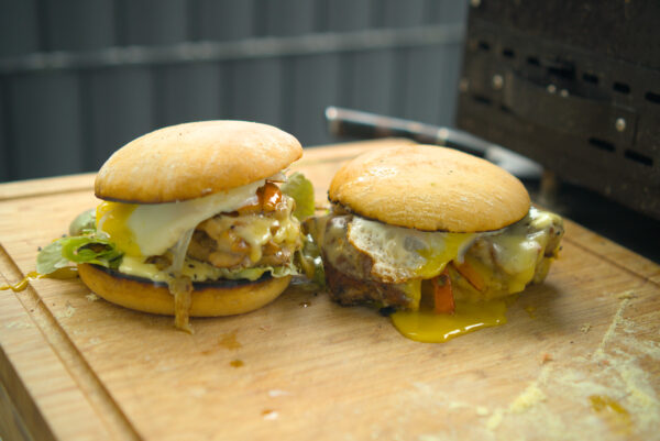Peameal Bacon Sandwich von der Plancha