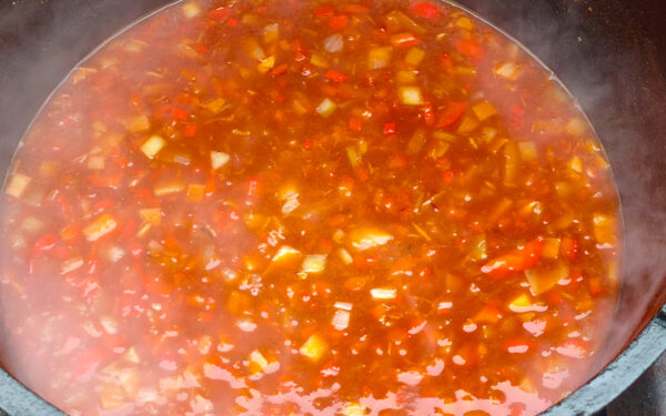 Currywurst Suppe mit Malzbier Currywurst Suppe mit Malzbier