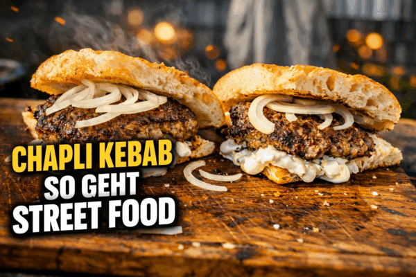 Chapli Kebab im Fladenbrot von der Plancha | Original Rezept