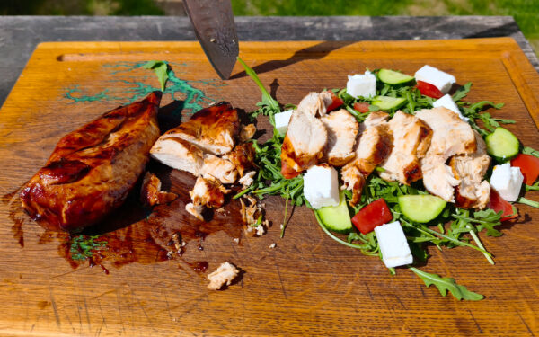 Sous Vide Chicken with Black Garlic Coffee