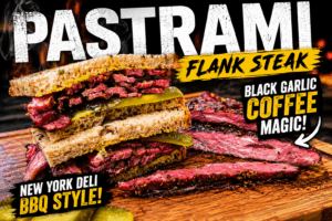 Black Garlic Coffee Pastrami vom Flank Steak – New York Deli trifft BBQ-Smoker
