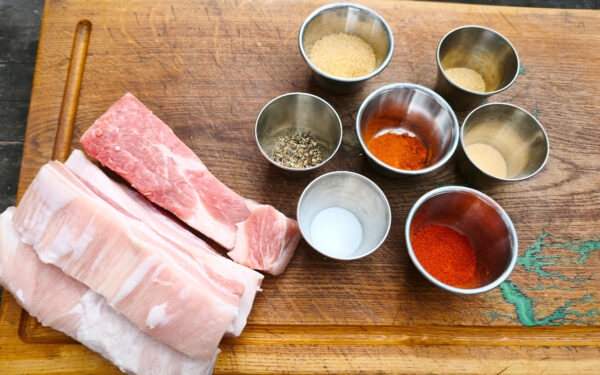 Schweinebauch würzen