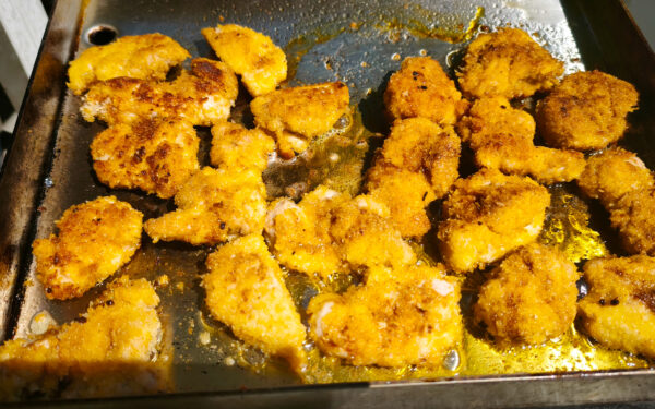 Chicken Nuggets von der Plancha
