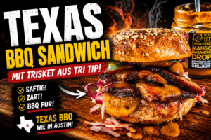 Texas Brisket Sandwich mit Trisket und Grill Pickles