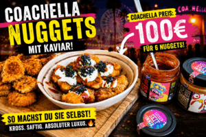 Chicken Nuggets mit Kaviar – die 100-Dollar Coachella Nuggets vom Grill