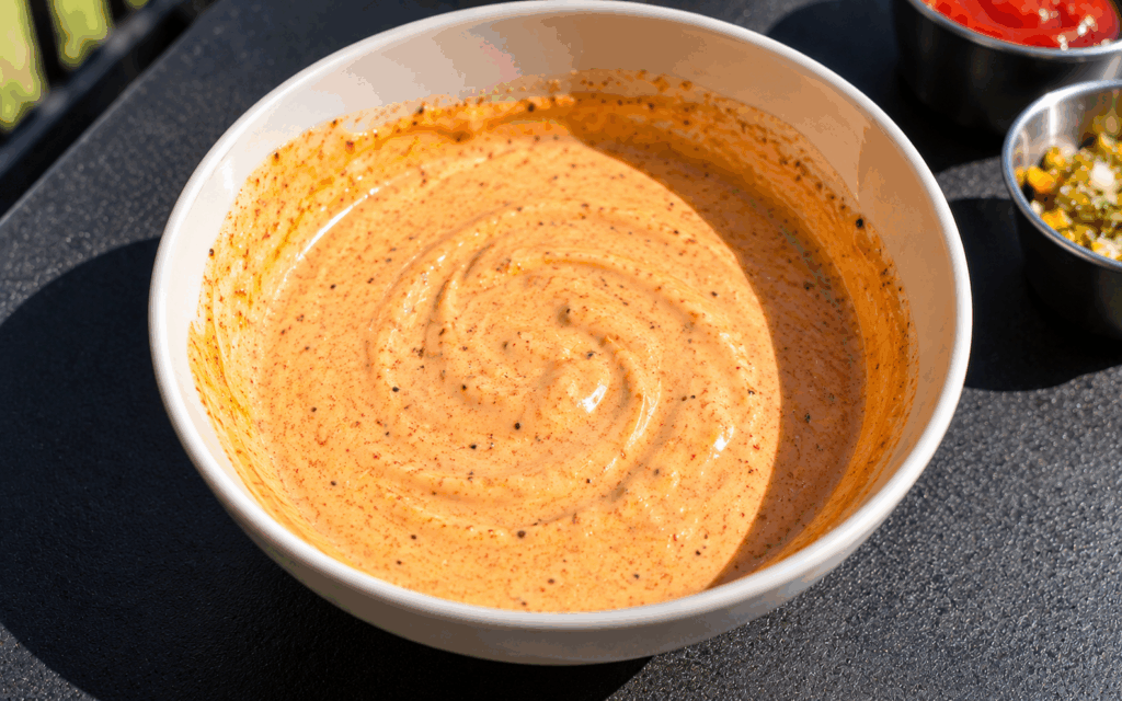 Burgersauce für Cheeseburger Kartoffelpfanne
