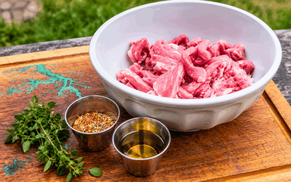 Schweinenacken für Pfannengyros Schweinenacken für Pfannengyros